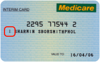 Sample blue Medicare card