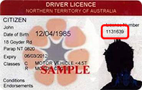 sample NT licence